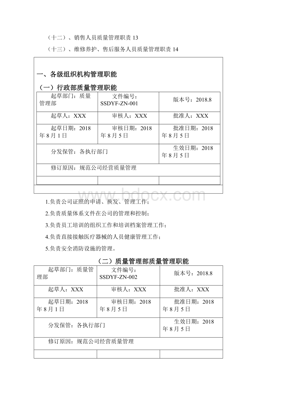 最新医疗器械经营企业岗位职责Word下载.docx_第2页