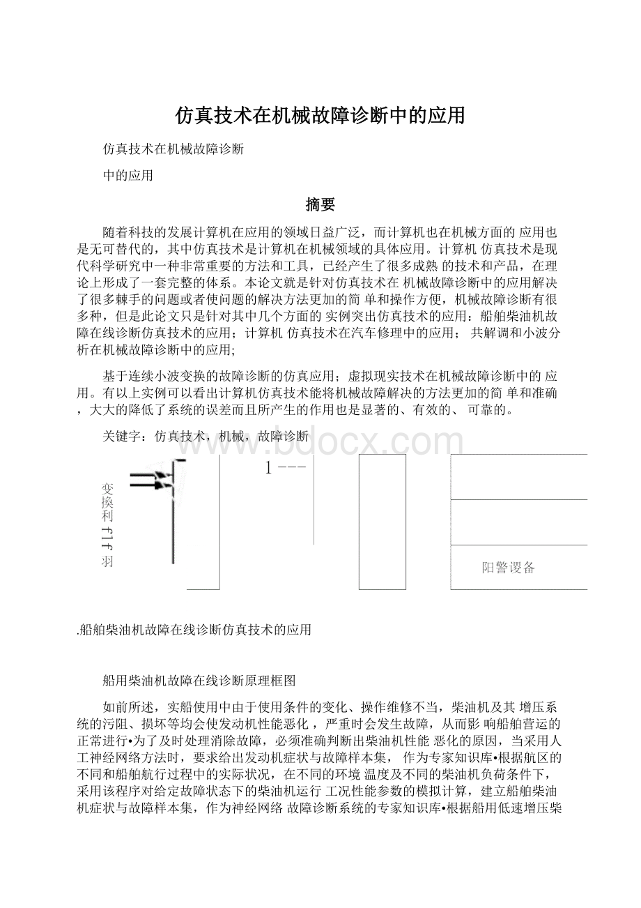 仿真技术在机械故障诊断中的应用文档格式.docx_第1页