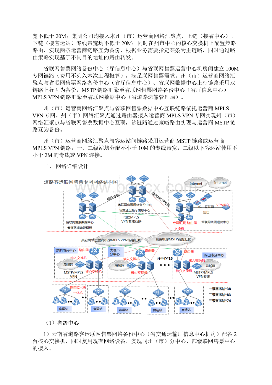 云南省道路客运联网售票系统分中心及所属客运站网络系统建设要求分析文档格式.docx_第2页