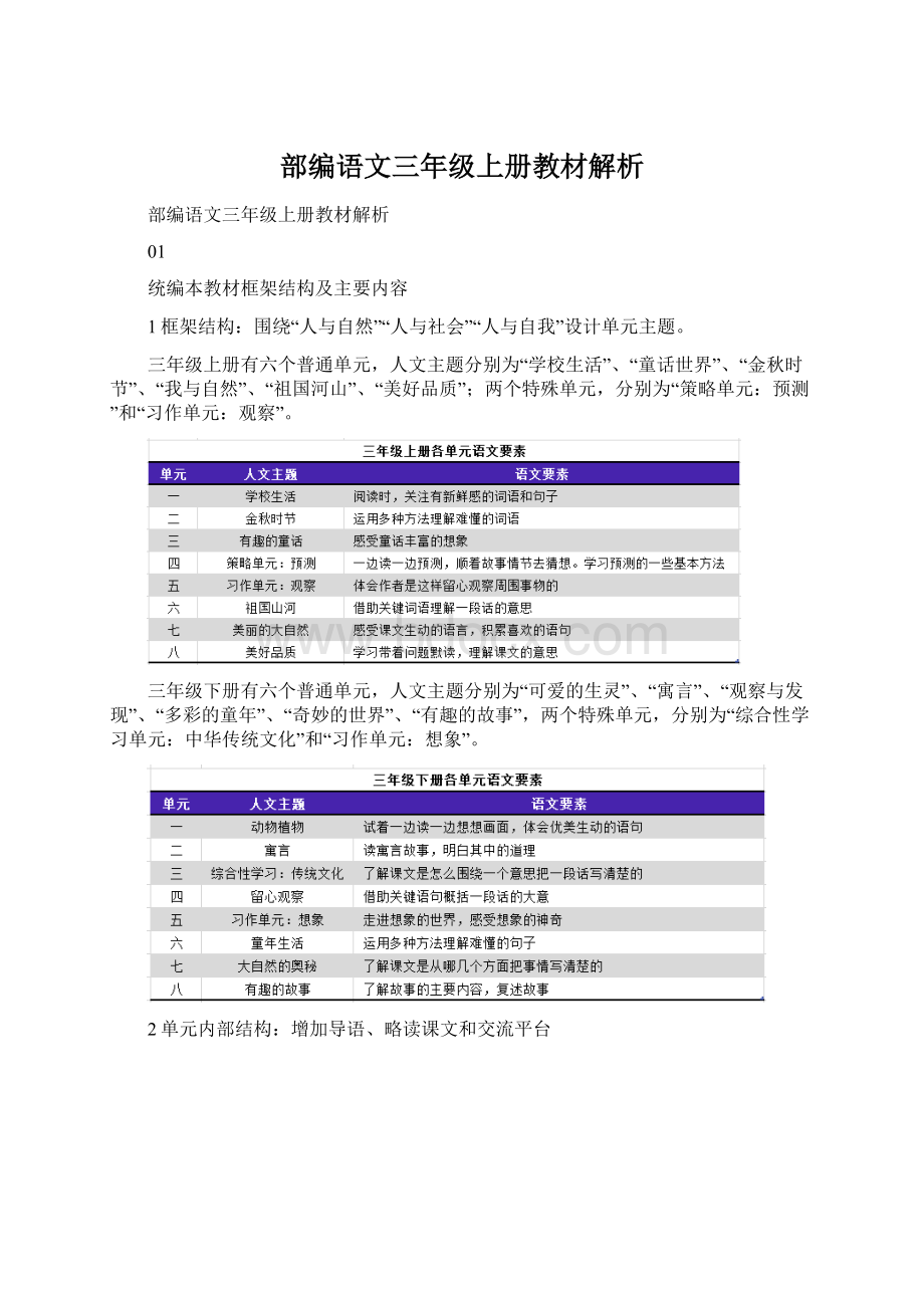 部编语文三年级上册教材解析Word格式文档下载.docx