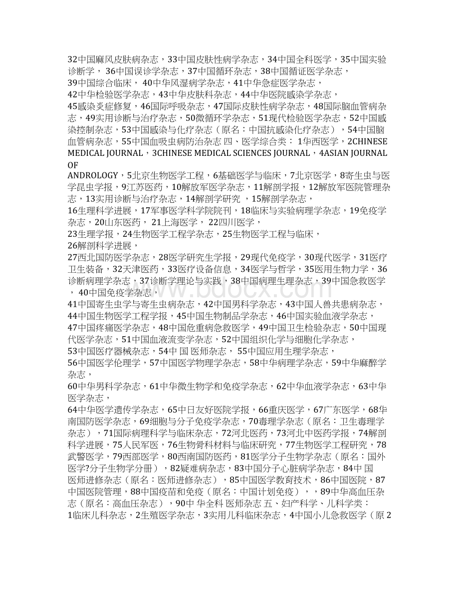 医学科技论文统计源期刊.docx_第2页