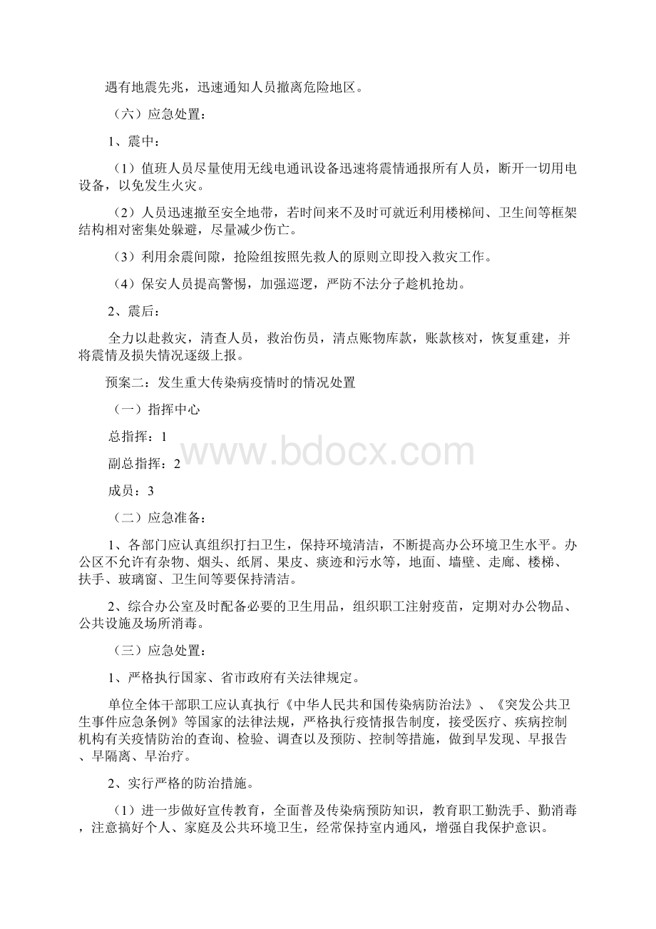 银行XX支行安全保卫突发事件应急预案Word格式文档下载.docx_第3页