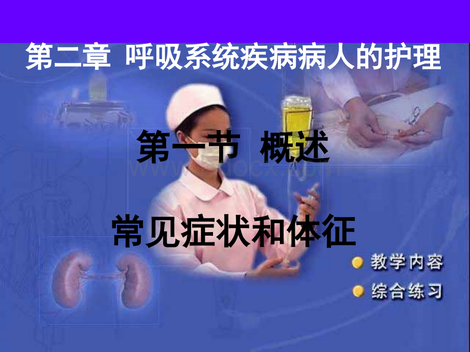 内科护理学呼吸系统总论概论.ppt_第1页