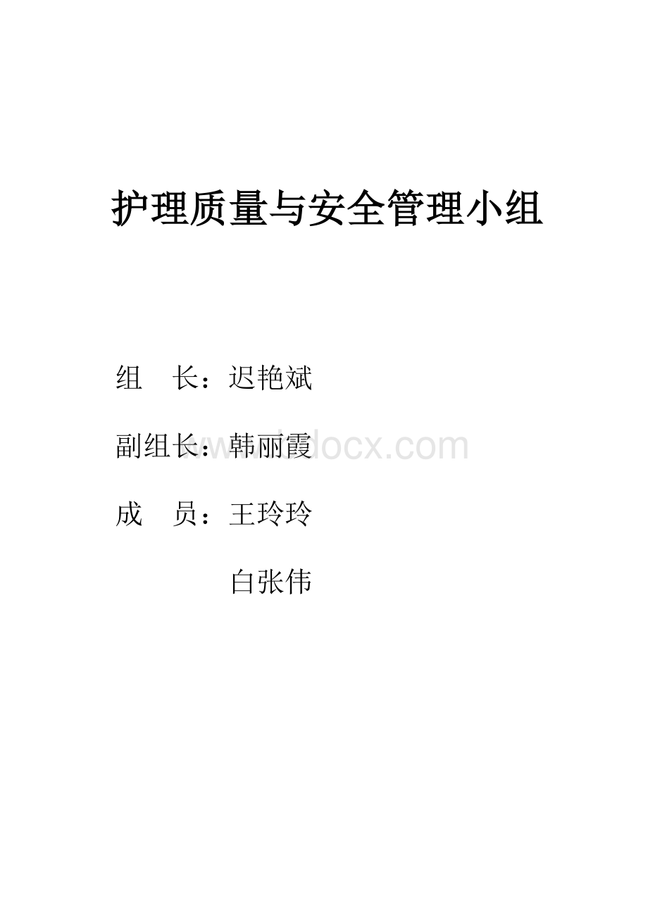 护理质量安全管理制度Word文件下载.docx_第1页