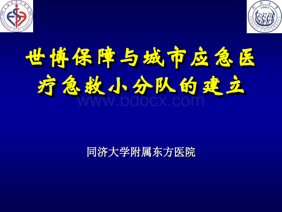 孙志扬世博保障与城市应急医疗急救小分队的建立PPT格式课件下载.ppt