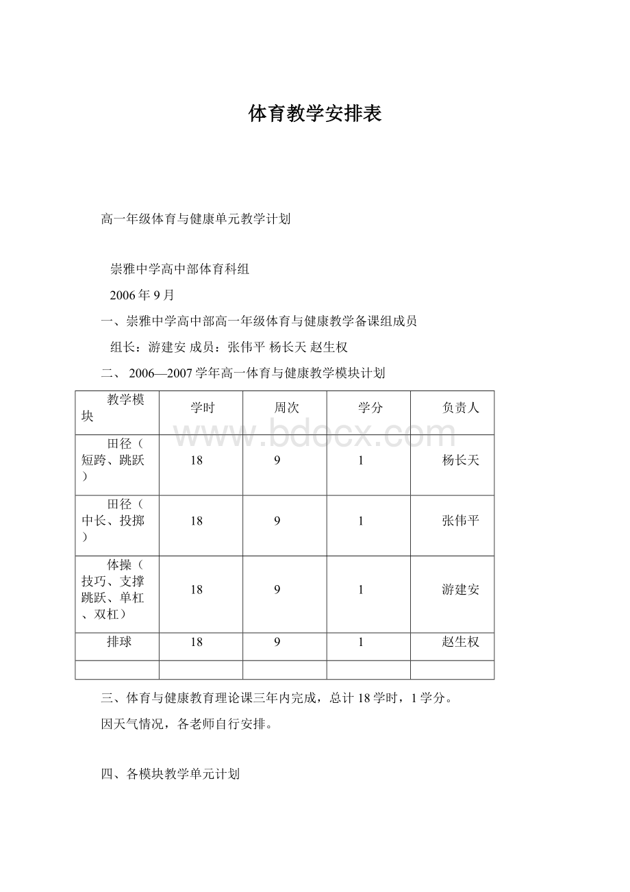 体育教学安排表文档格式.docx_第1页