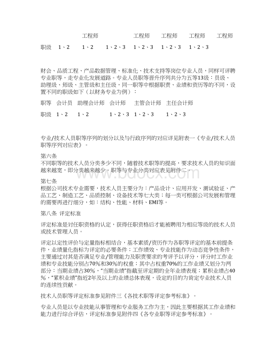 专业及技术人员职等评定及聘用管理办法.docx_第2页