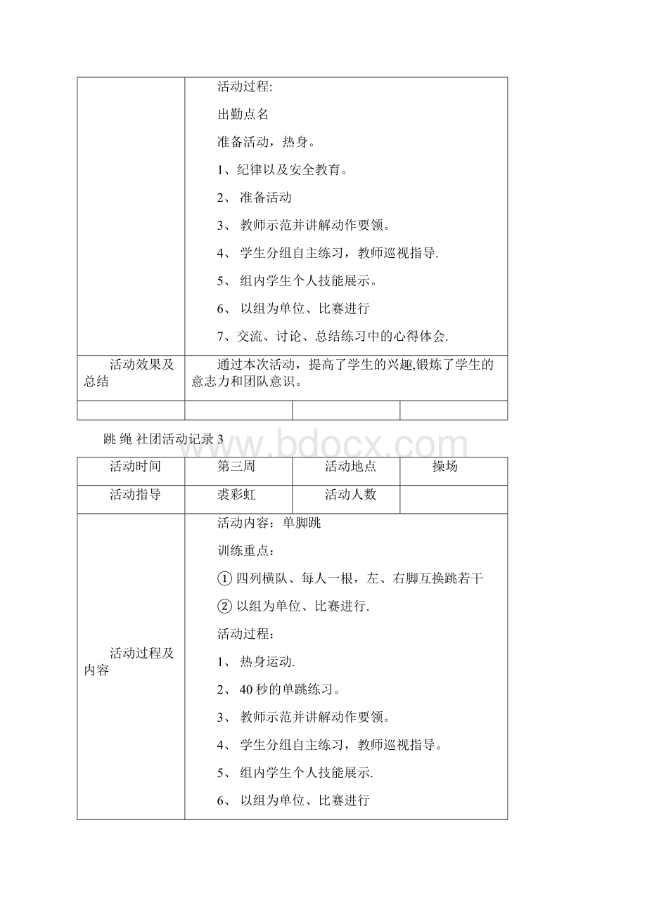 跳绳活动记录表范本模板Word下载.docx_第2页