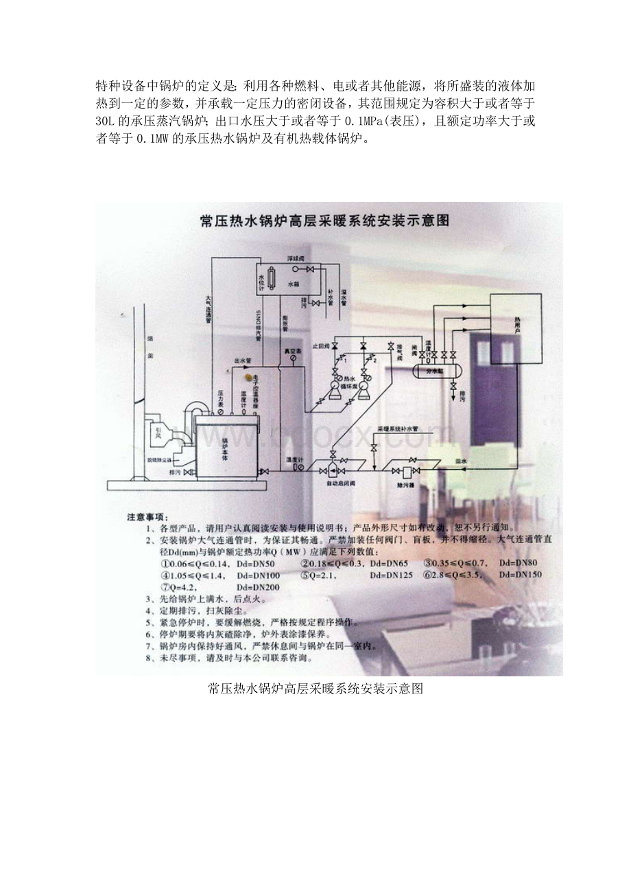 常压热水锅炉安装系统图.doc_第1页