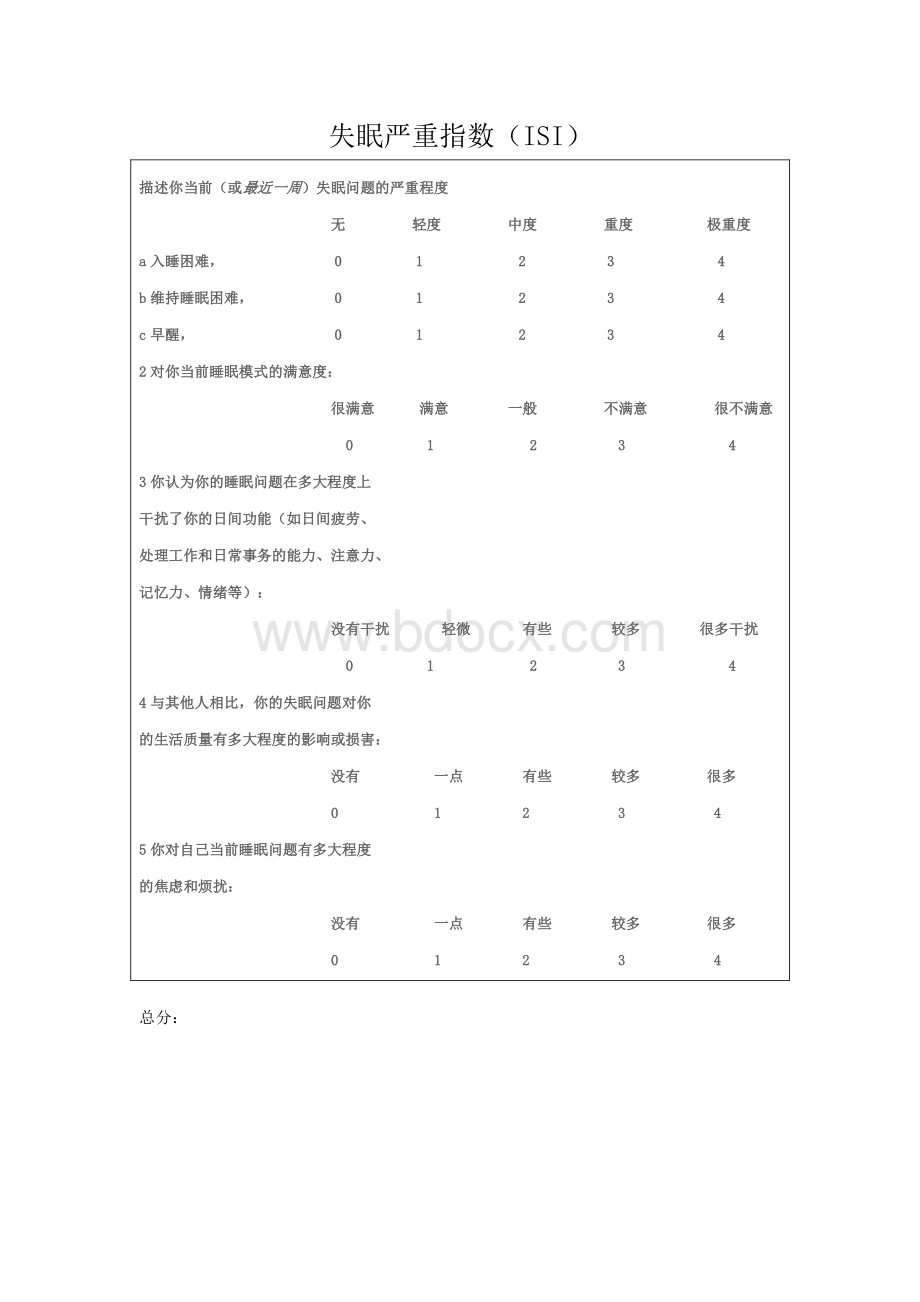 失眠严重指数问卷ISI.pdf