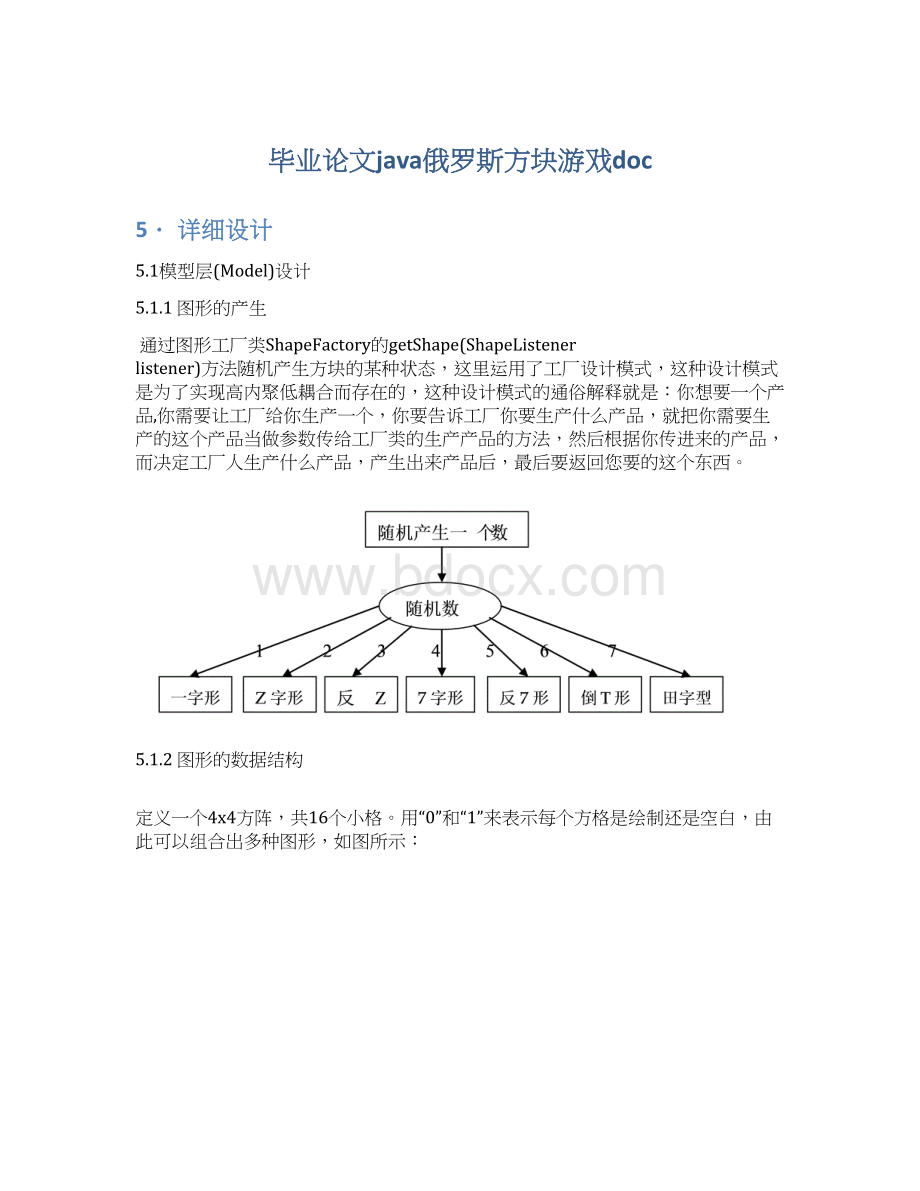 毕业论文java俄罗斯方块游戏docWord下载.docx_第1页