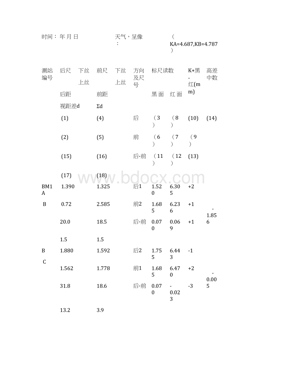 建筑工程测量实训报告Word格式文档下载.docx_第3页