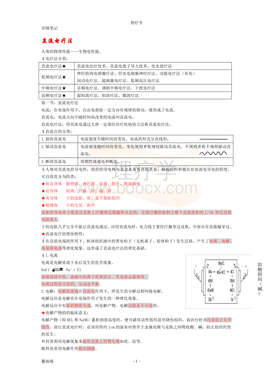 物理治疗之理疗学详细笔记分析.doc_第3页