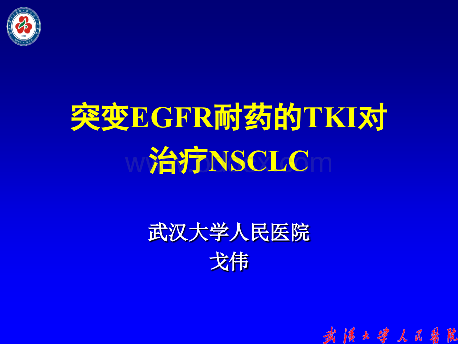 对TKI耐药的EGFR突变NSCLC治疗优质PPT.ppt