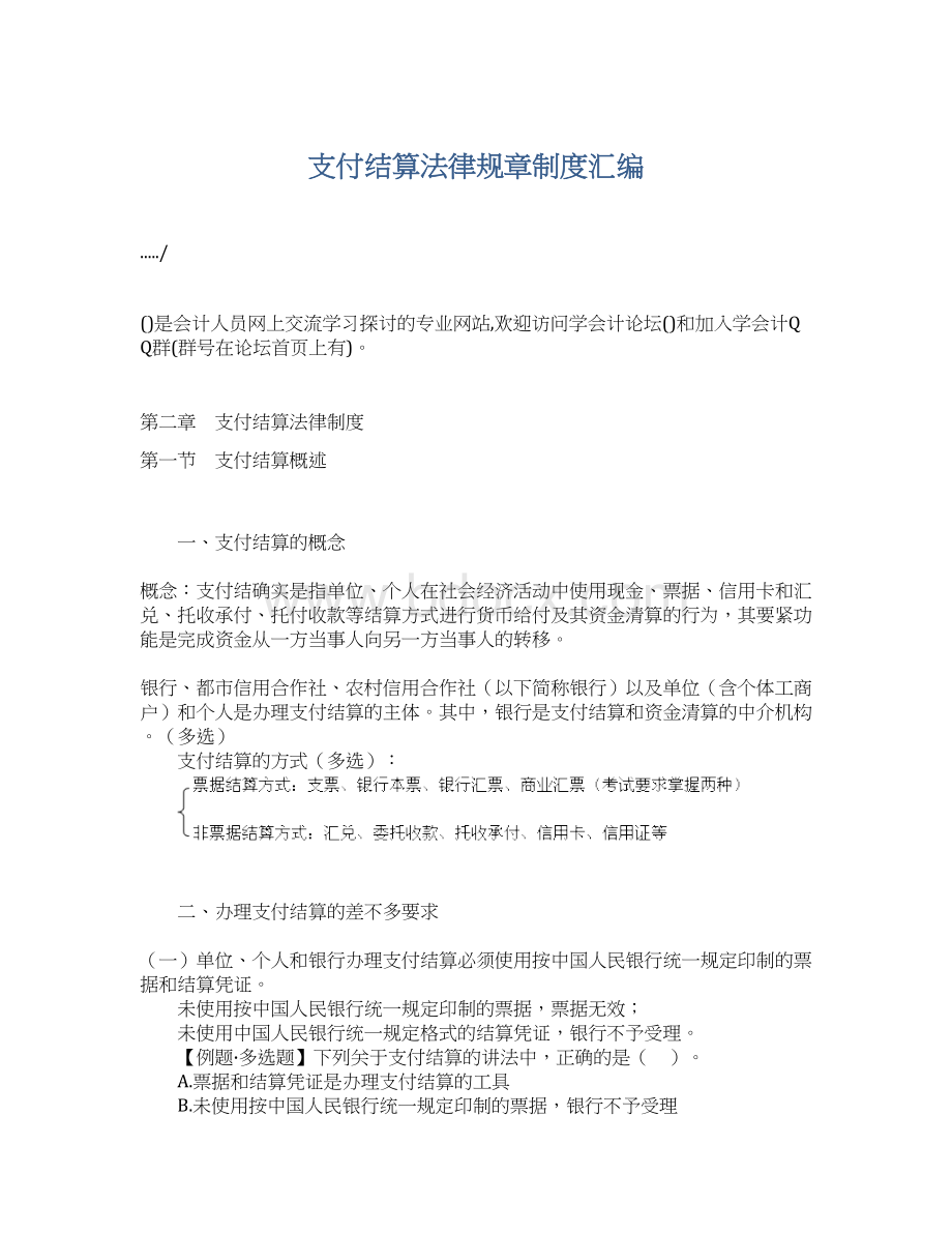 支付结算法律规章制度汇编.docx