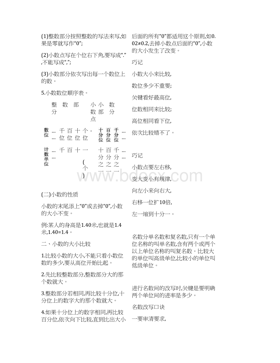 北京课改版四年级下册小学数学全册期末复习单元知识清单.docx_第2页