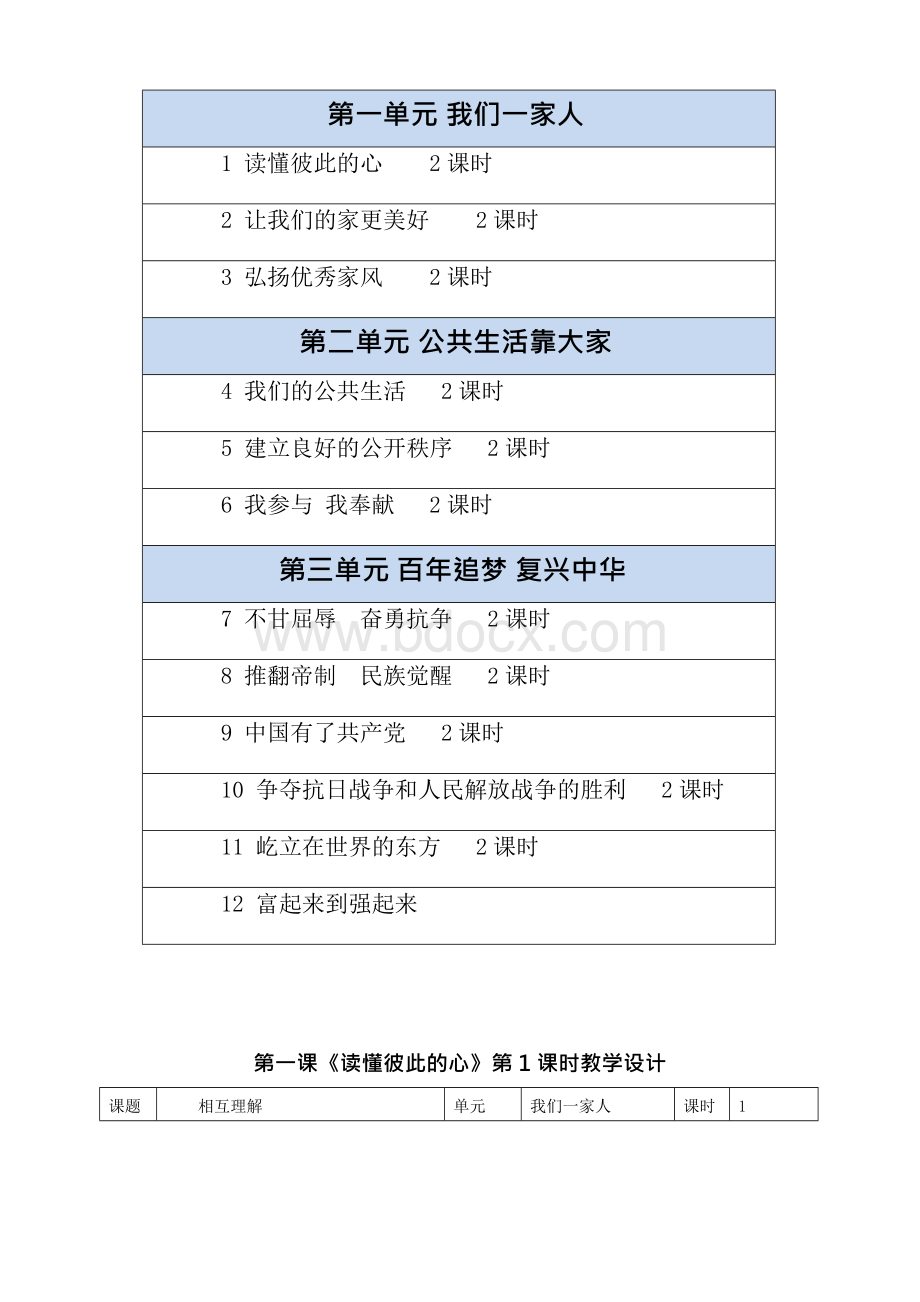 部编版道德与法制五年级下册全册精品教案（表格教学设计）.docx_第2页