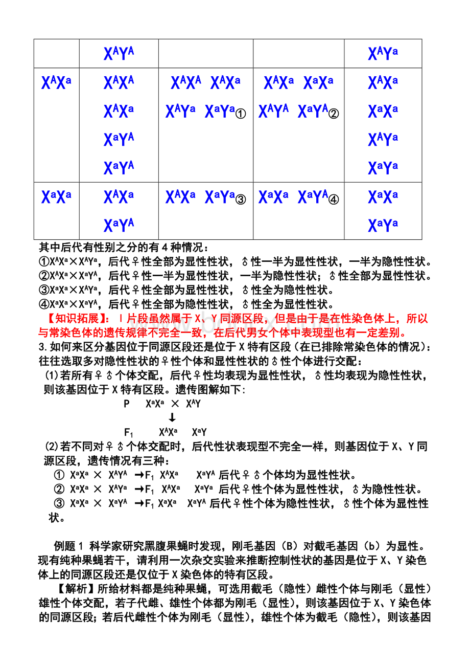 XY染色体的“同源区段与非同源区段”_精品文档.doc_第2页