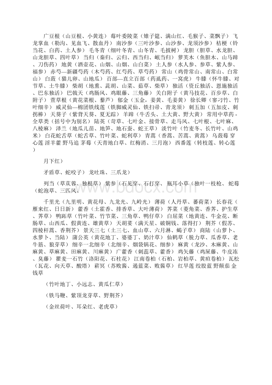 常用中药别名大全一览表Word文档下载推荐.docx_第2页