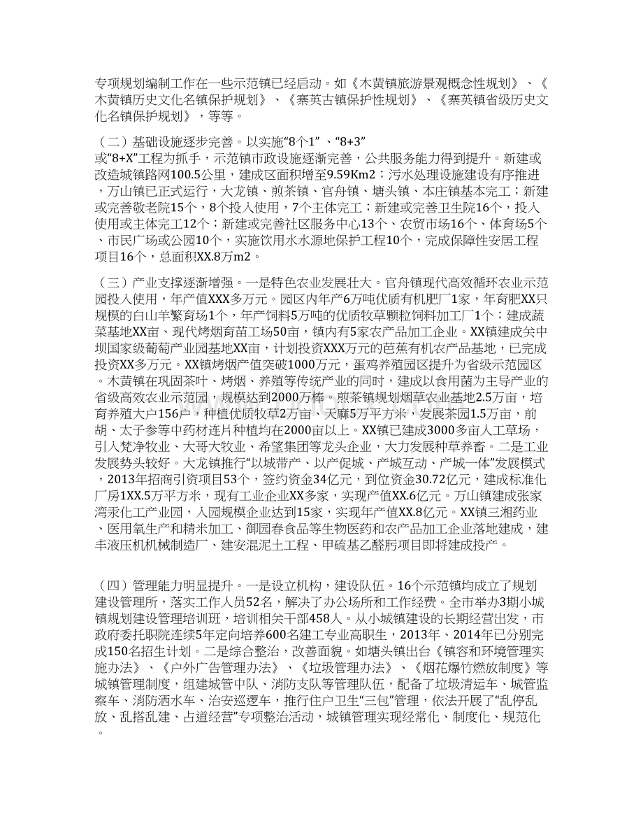 示范小城镇建设调研分析报告Word文档下载推荐.docx_第2页