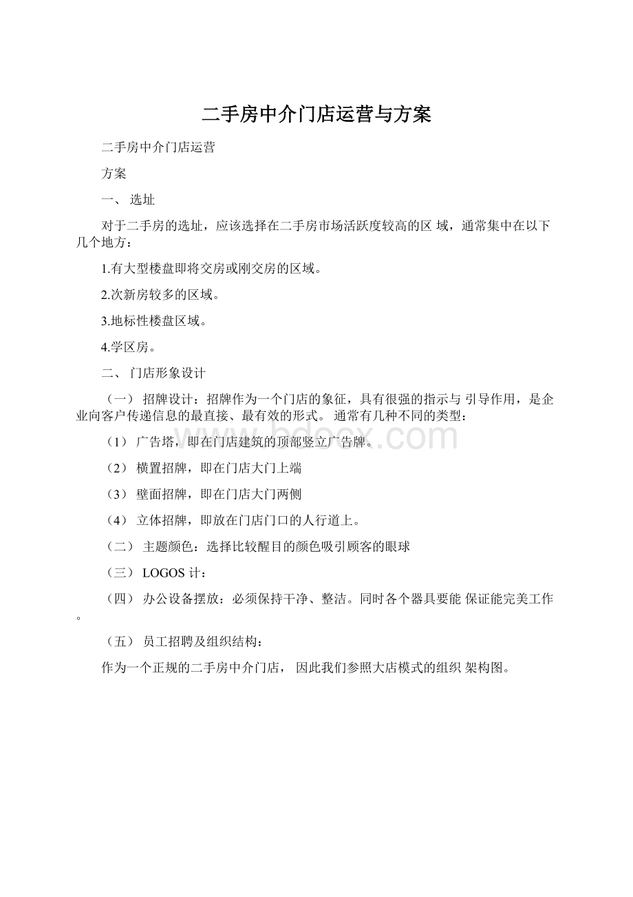 二手房中介门店运营与方案.docx_第1页