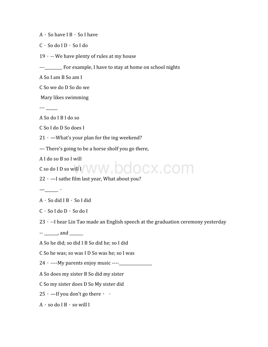 初三英语试题精选中考英语倒装句二轮复习题有答案.docx_第3页