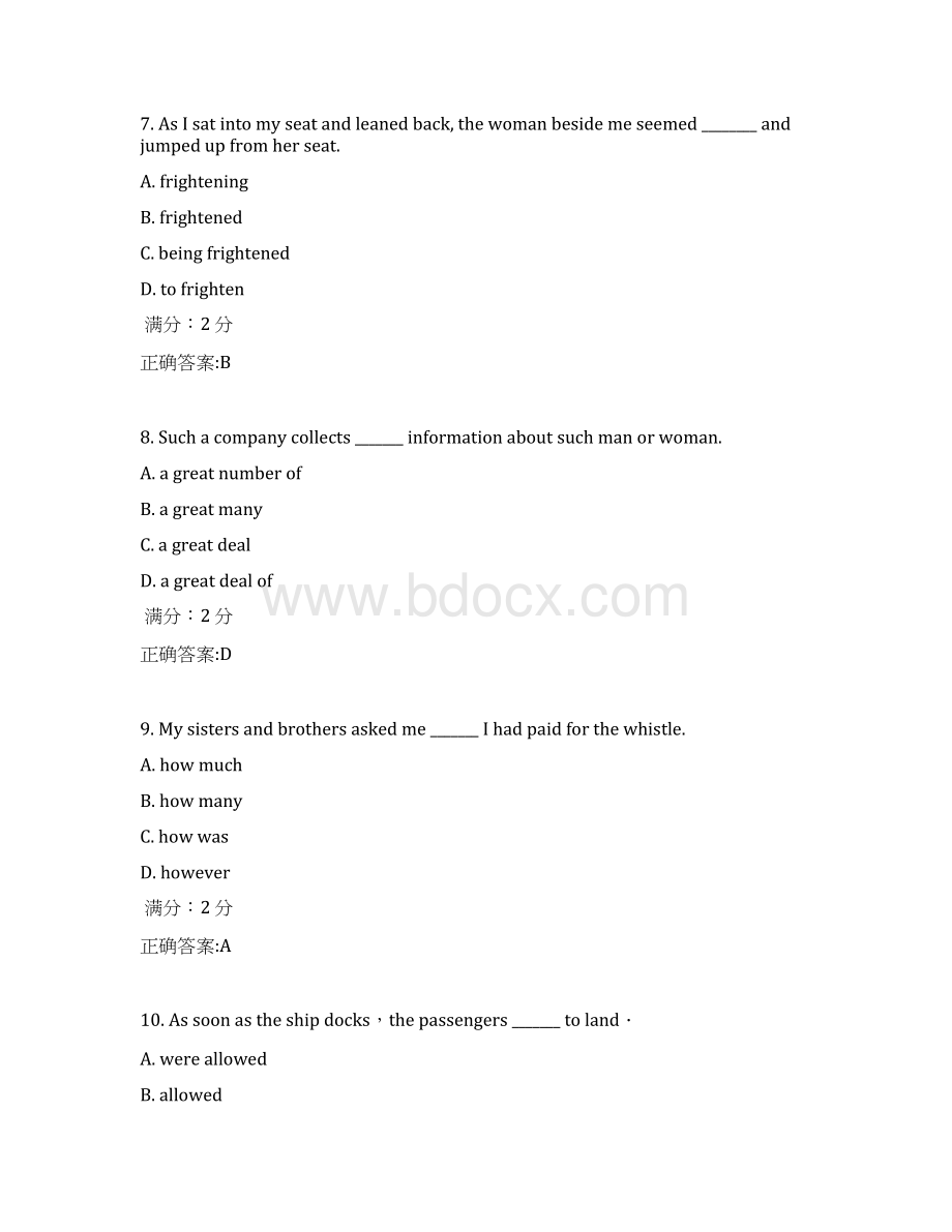 电科大17秋《大学英语1专科》在线作业1满分答案.docx_第3页