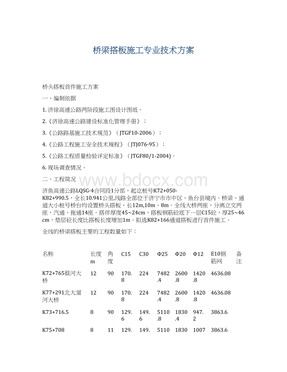 桥梁搭板施工专业技术方案Word下载.docx_第1页