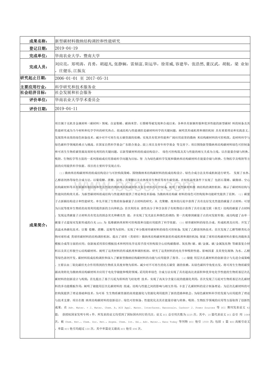 新型碳材料微纳结构调控和性能研究Word下载.docx_第1页