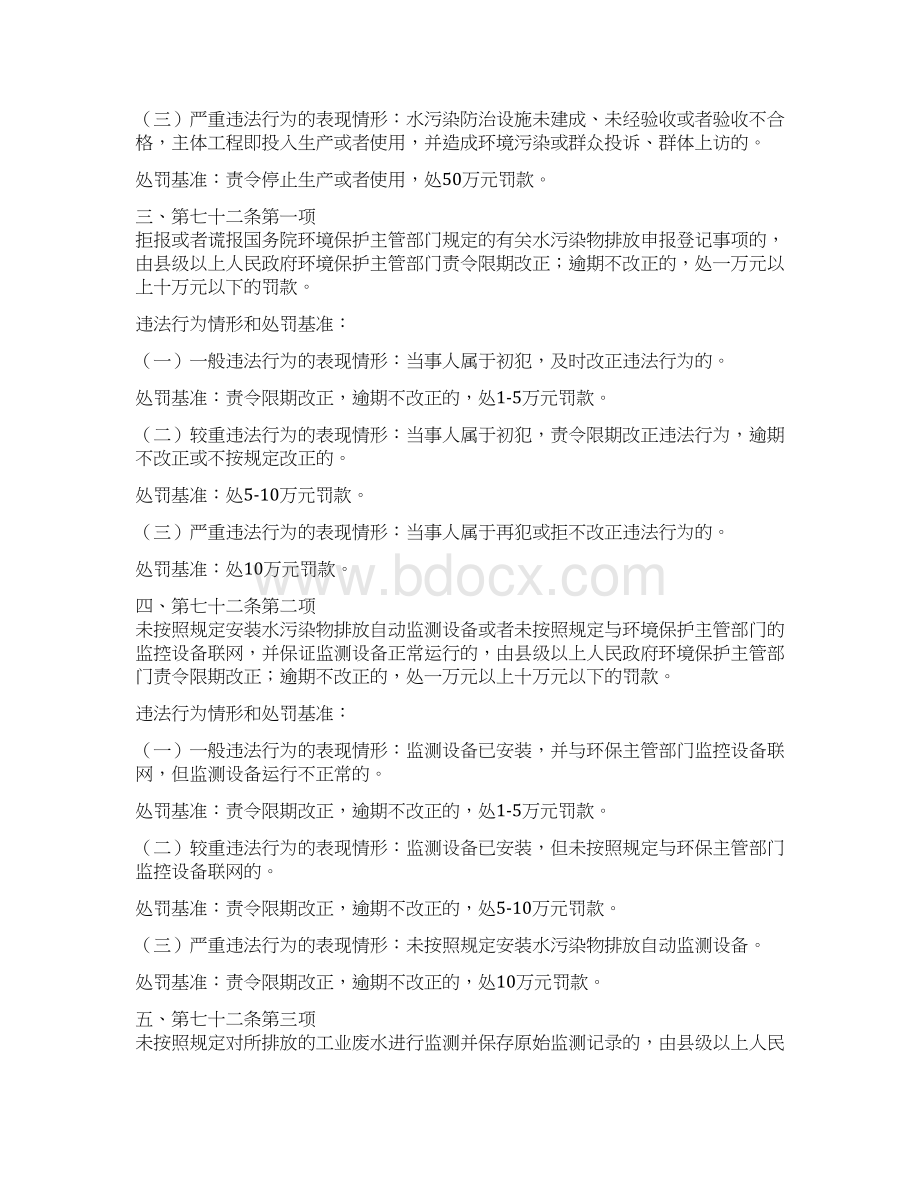 湖南省环境保护厅行政处罚裁量权基准.docx_第2页