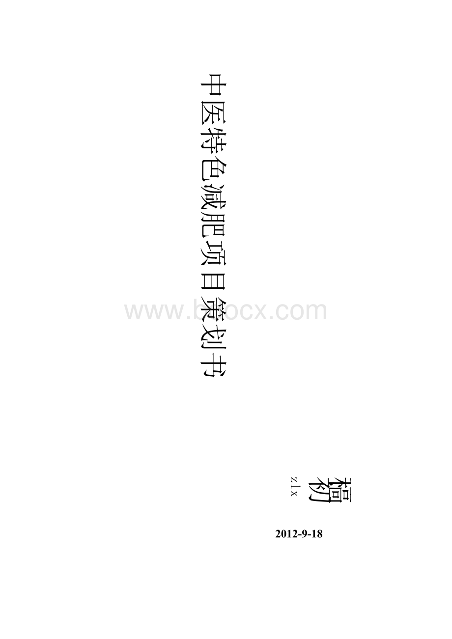 最新减肥项目策划书正式版.docx