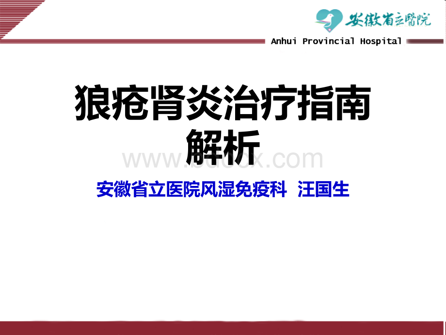 狼疮肾炎治疗指南解析优质PPT.ppt_第1页