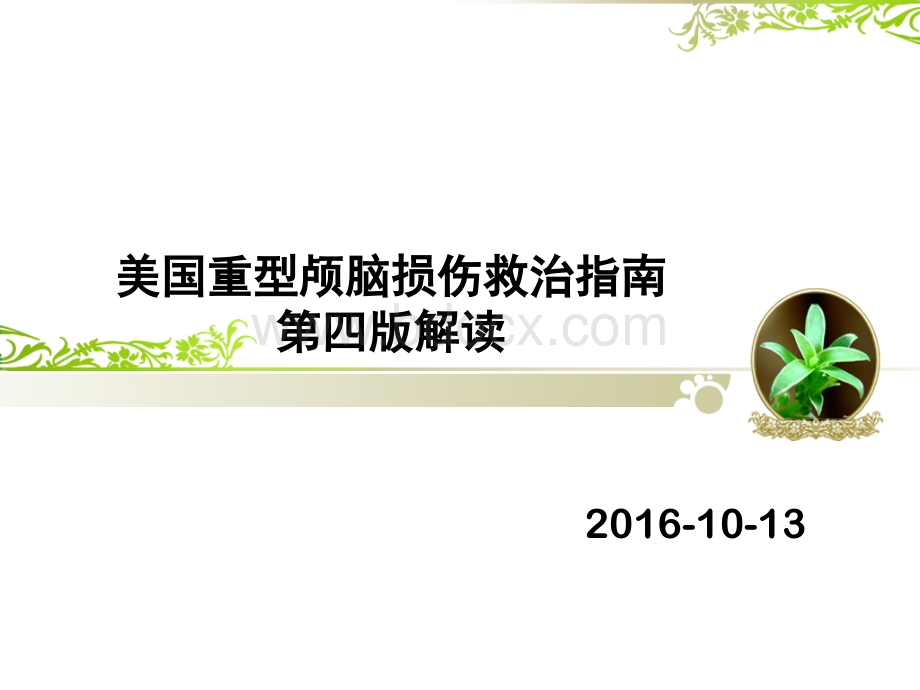 脑损伤诊治指南解读_精品文档.ppt