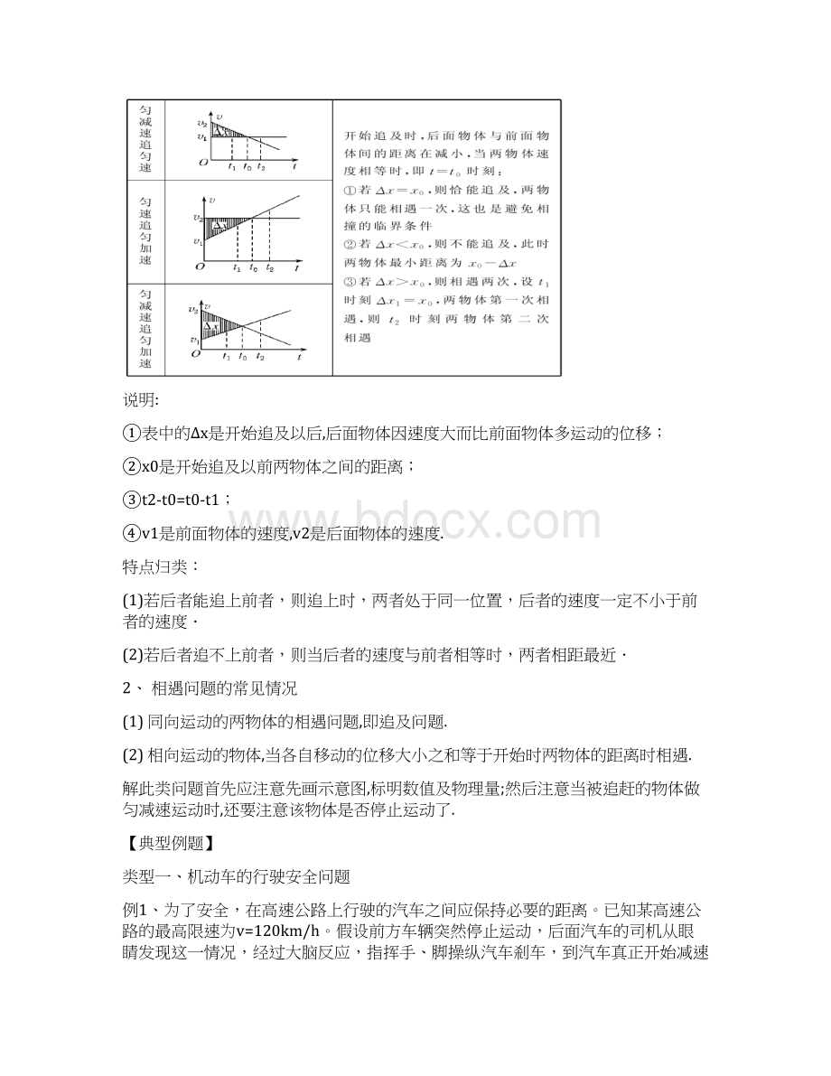 高一物理相遇和追及问题含详解Word文件下载.docx_第2页