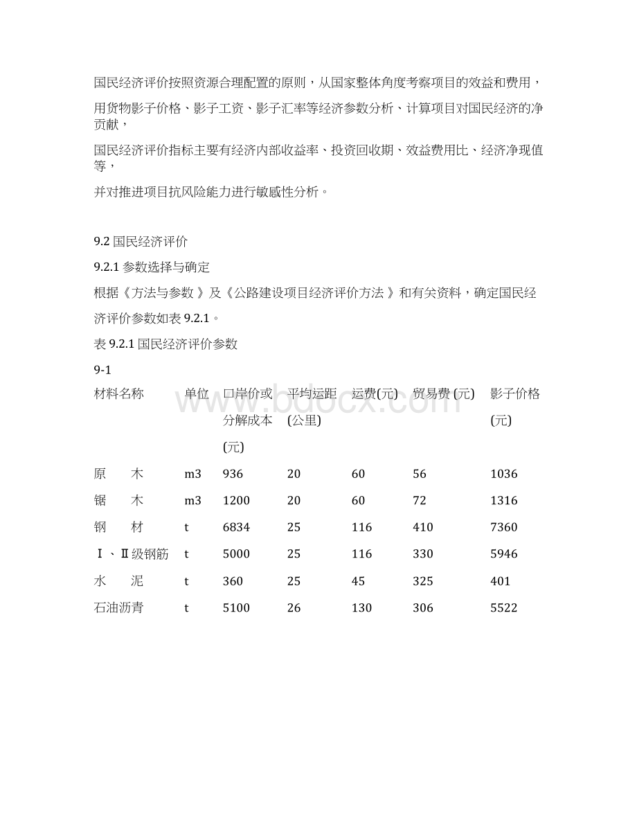 某市政工程可研报告经济评价.docx_第2页