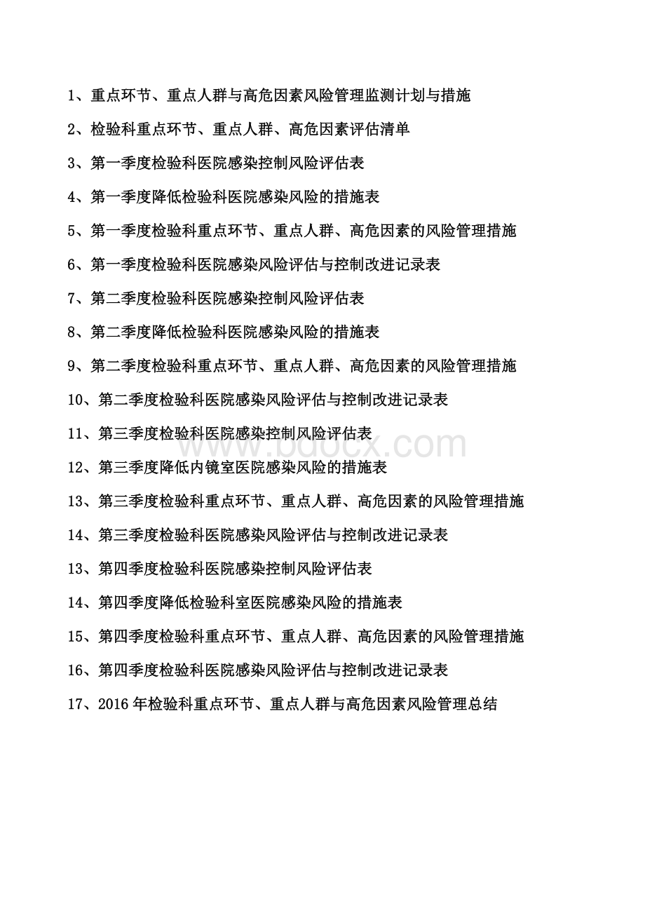 仁里县人民医院检验科重点环节人群危险因素_精品文档Word下载.docx_第2页