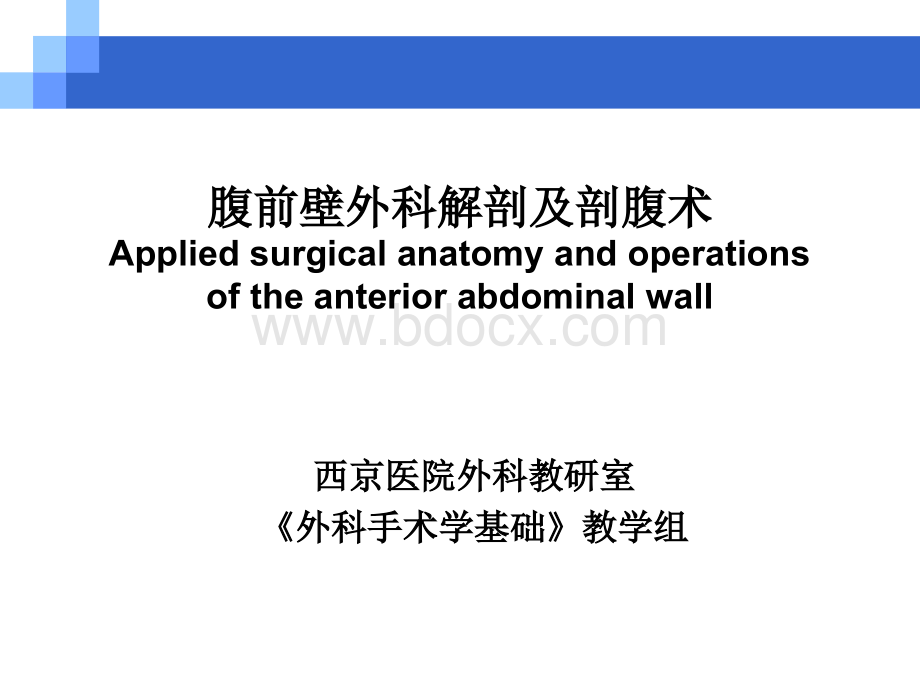 腹前外侧壁外科解剖及_精品文档PPT文档格式.ppt_第1页