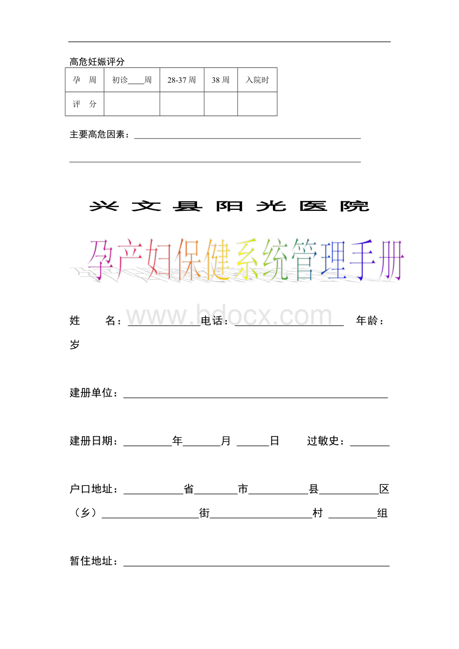 孕产妇保健系统管理手册_精品文档.doc_第1页