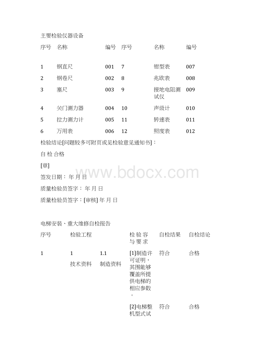 电梯安装重大维修自检报告.docx_第2页