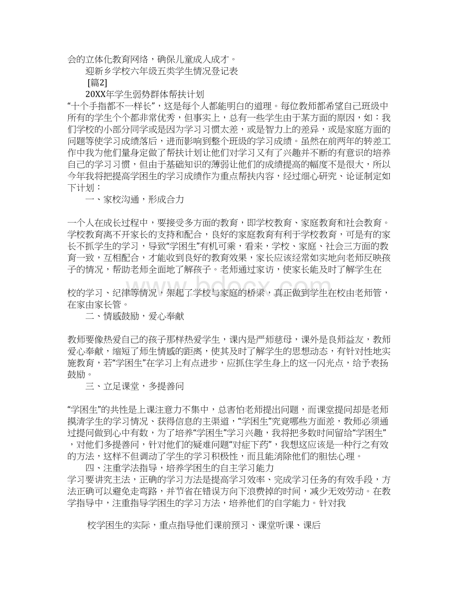 重点学生帮扶计划文档格式.docx_第2页