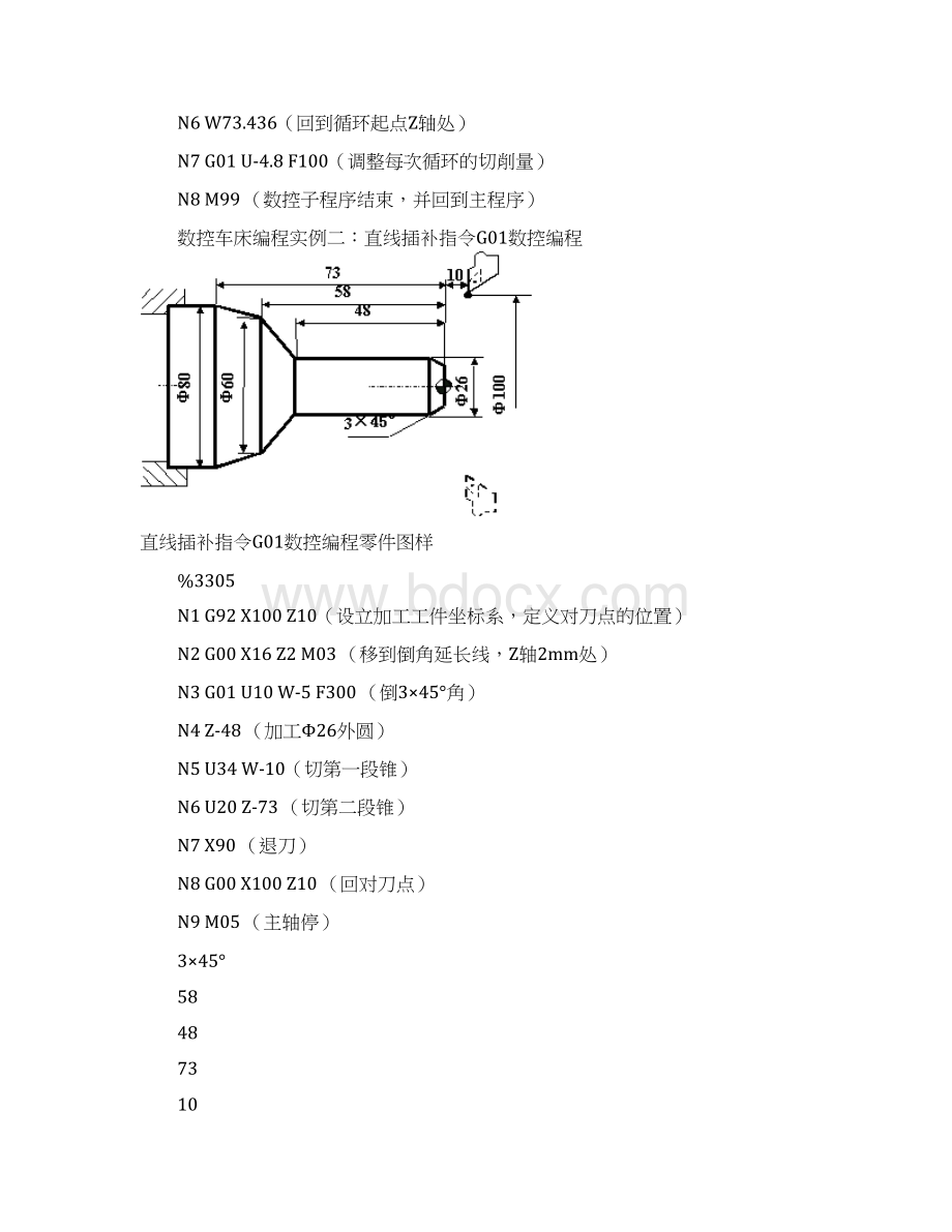 数控车床编程实例大全1Word格式.docx_第2页