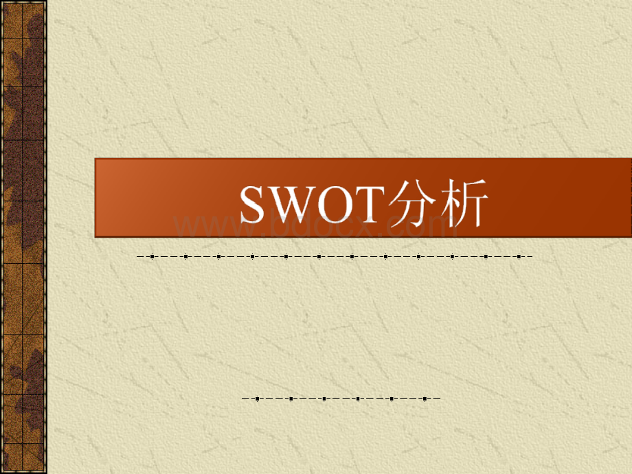 SWOT分析实例.ppt