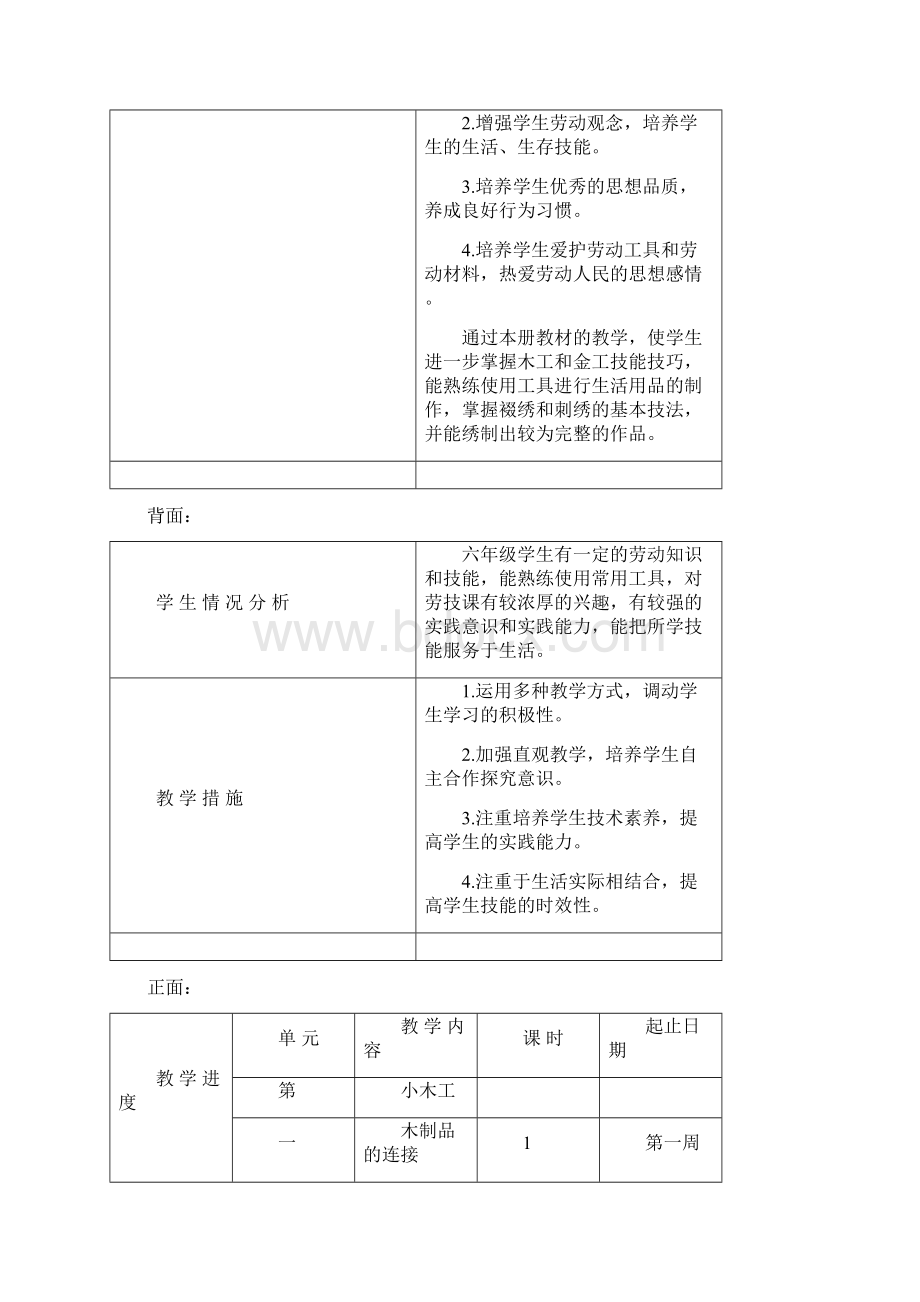 劳技六下教案全Word下载.docx_第2页