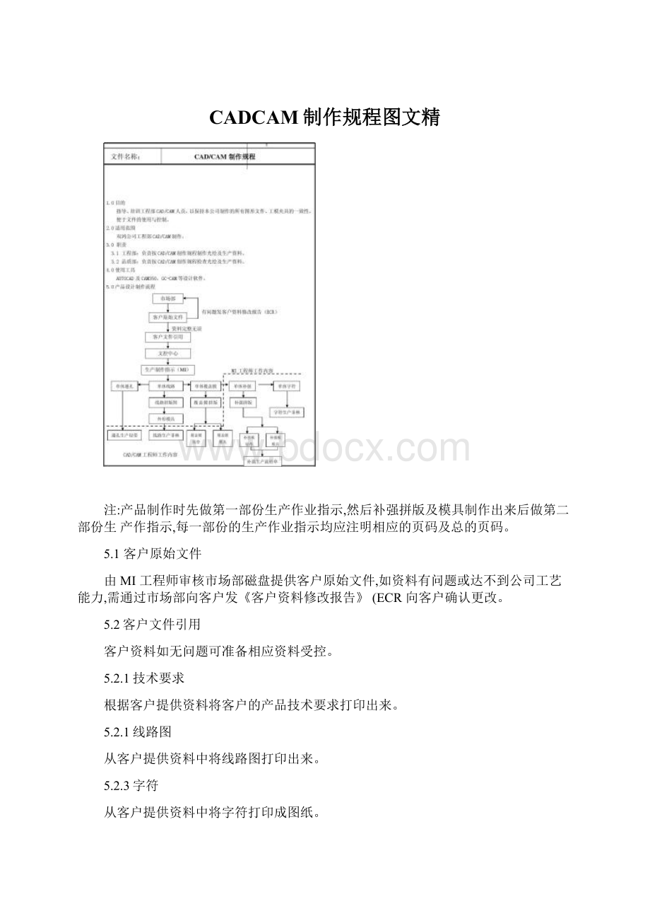 CADCAM制作规程图文精.docx