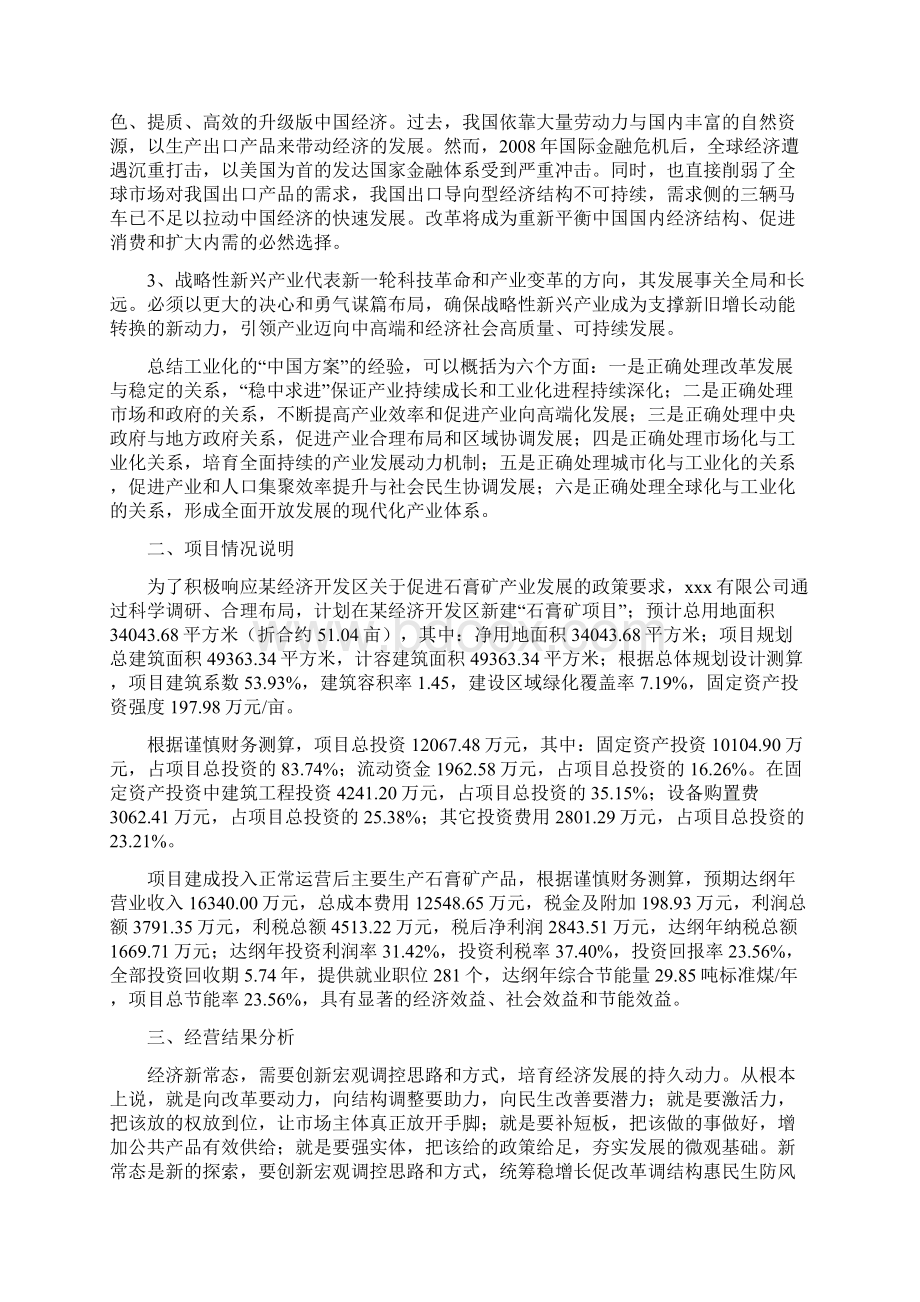 石膏矿项目工作总结汇报Word文档格式.docx_第2页