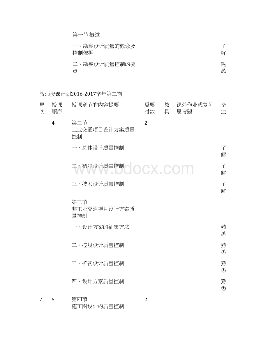 《建筑工程质量控制》教学计划Word格式.docx_第3页