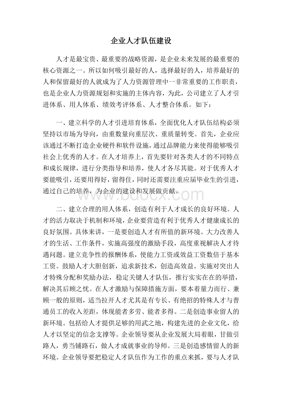 企业人才队伍建设Word文档下载推荐.doc_第1页