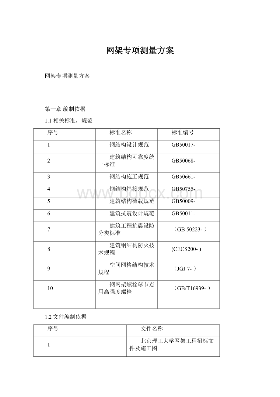 网架专项测量方案.docx_第1页