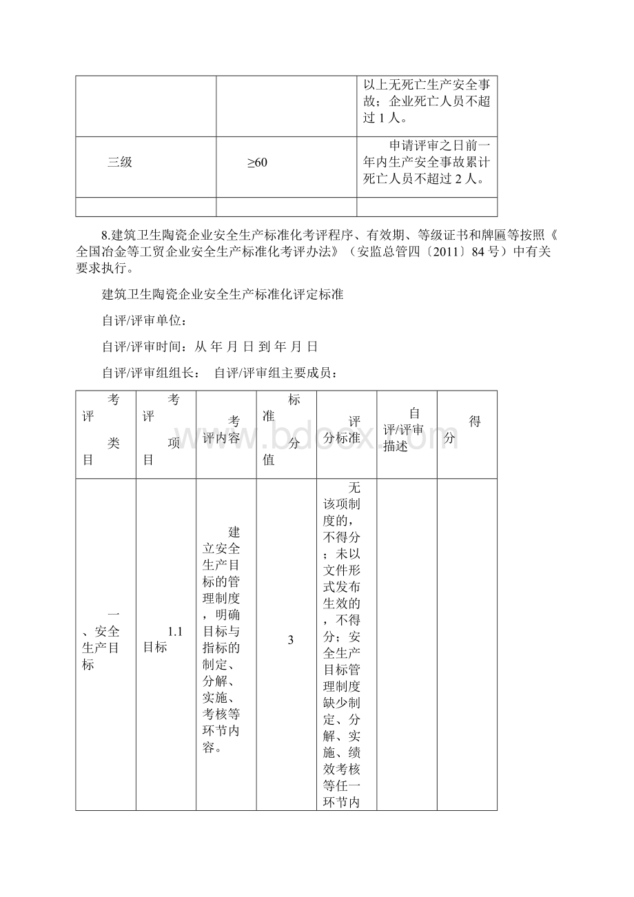 建筑卫生陶瓷企业安全生产标准化评定标准.docx_第2页