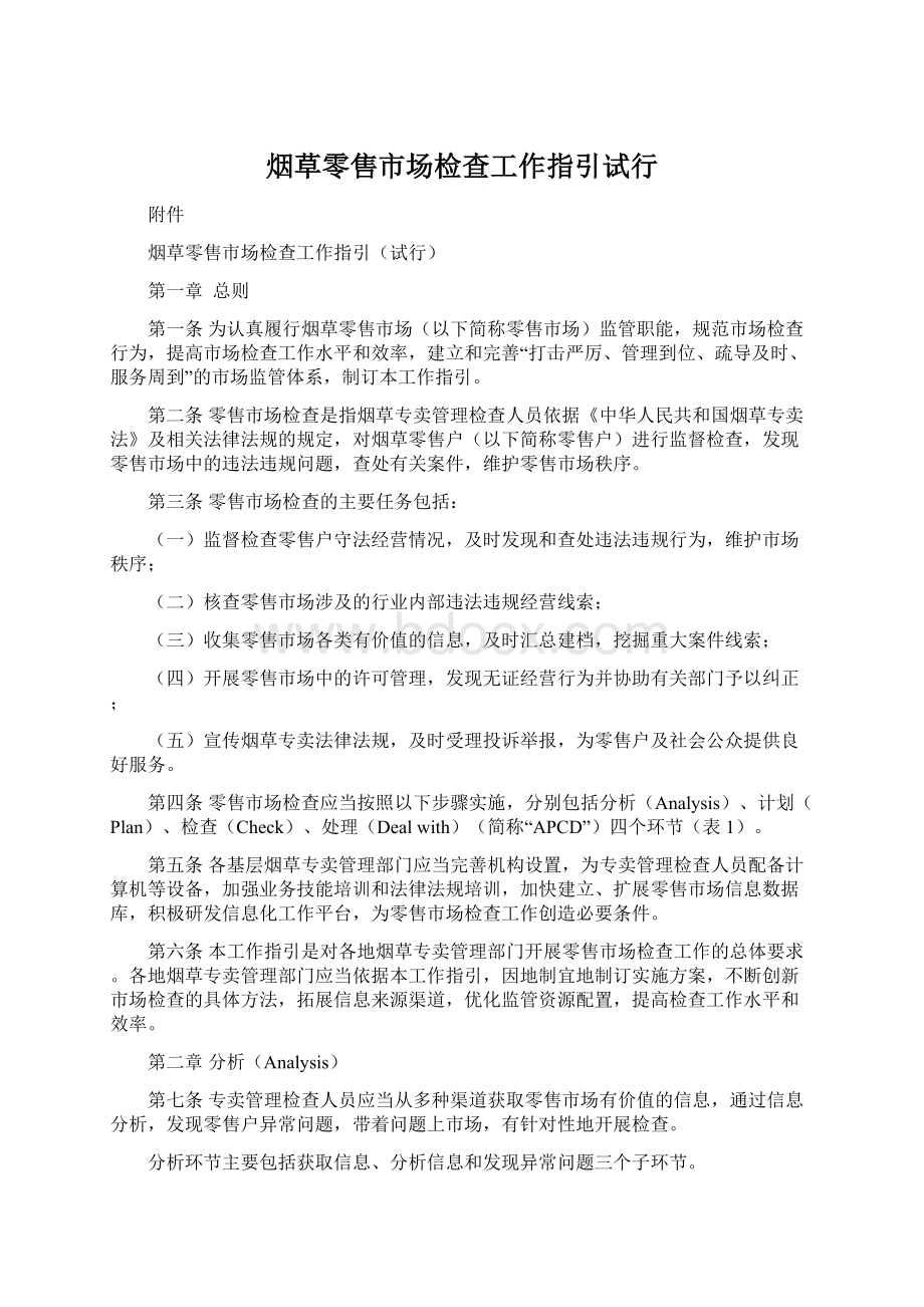 烟草零售市场检查工作指引试行.docx_第1页